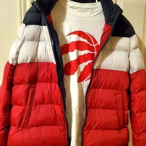 Winter Jacket L size, Fila US 9 mens,  Toronto Raptors L T-shirt Ford sponsored,